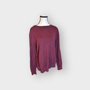 Women’s Banana Republic Large Burgundy Red 100% Cotton Pullover Sweater